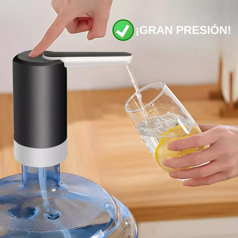 Dispenser Agua Automatico Plegable Bomba Bidon Portatil Color Negro