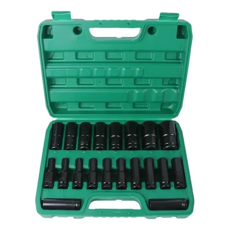 Set 20 Dados De Impacto De 1/2 Para Mecánica 8mm Hasta 32mm Negro