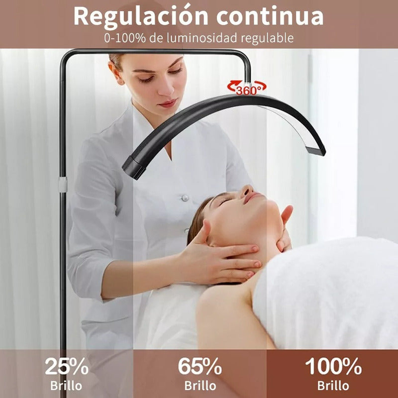 Lampara Led Lashista Manicure Estetica Led Media Luna Negra Negro