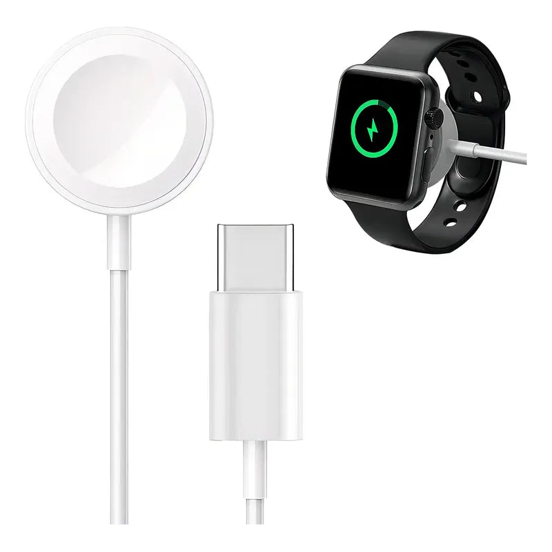 Cable De Carga Inalámbrico Usb-c Para Apple Watch Series 1 A Blanco
