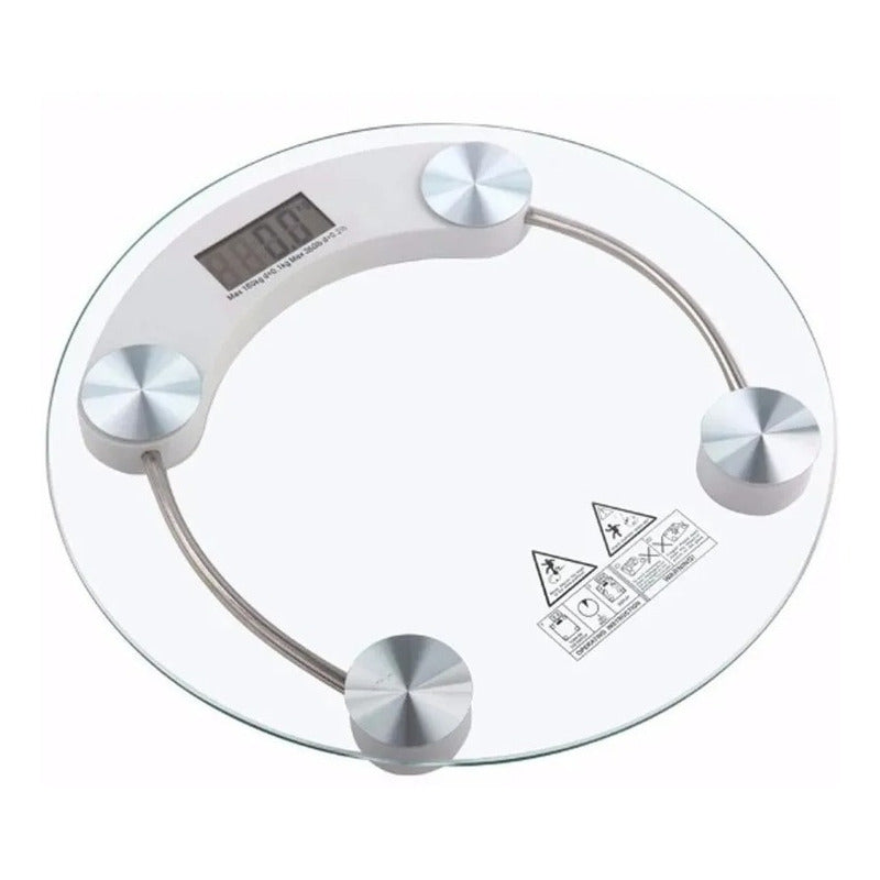Balanza Digital Peso Vidrio 180 Kg Baterias Incluidas Kg-lb Gris