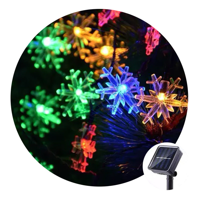Guirnalda Luces Solares Navidad 10 Metros 100 Led Multicolor