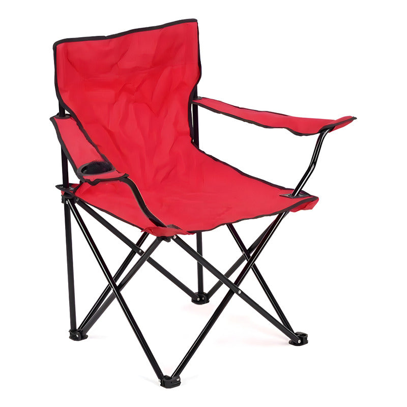 Silla Camping Plegable Picnic Playa / Ofertas Claras Color Rojo