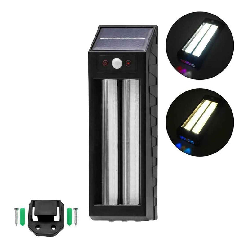 Aplique Solar Led Lampara De Pared Colgante Doble Luz 18w Agua