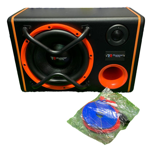Subwoofer 2000w Amplificado 10 Pulgadas Acústica Para Auto Negro