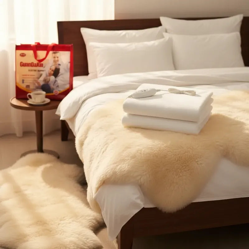 Cobertor Termico Calienta Cama Electrico Grande Calefactor Blanco 2 Plazas