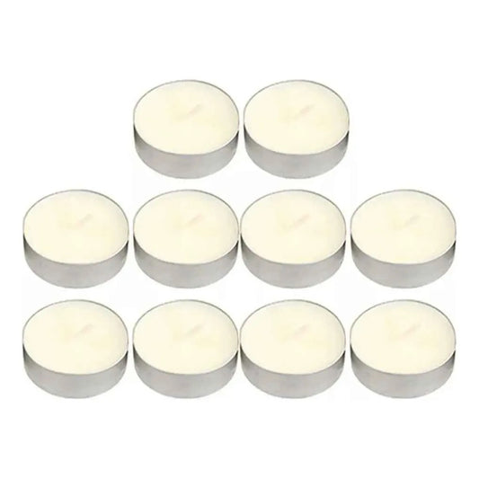 Pack Velas Tealight Blancas Decorativas Hogar Oficina 50/150 Blanco Lisa Sin Aroma 50