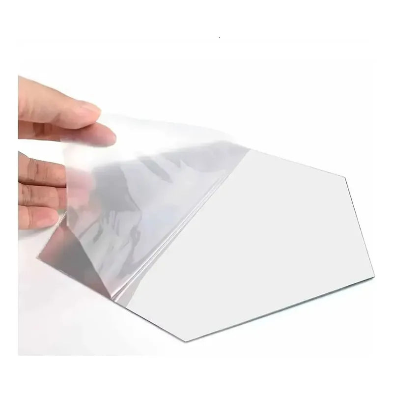 Set X6 Pegatinas Espejos Acrilicos Pared Adhesivo Hexagonal Espejo