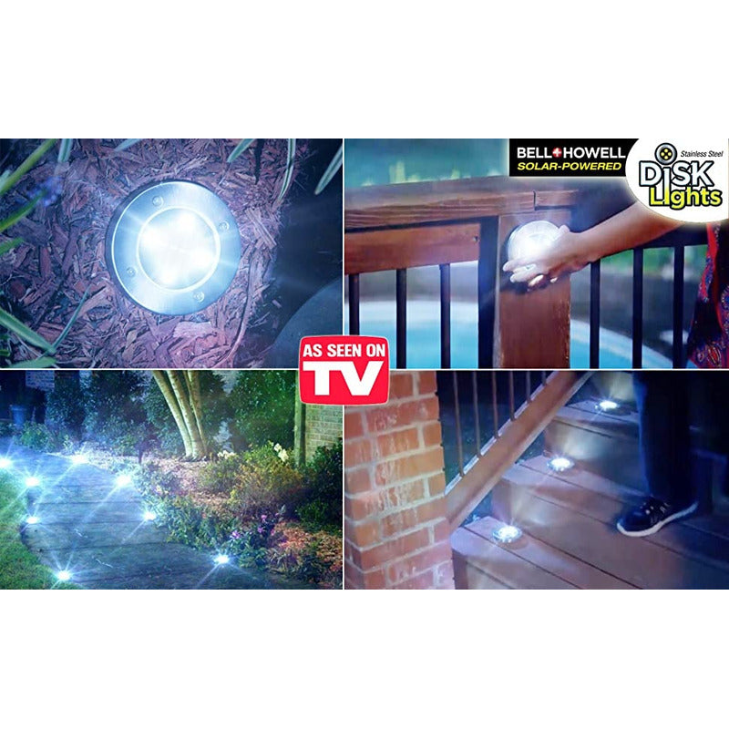 4 Luces Estaca Empotrables Solares Impermeables