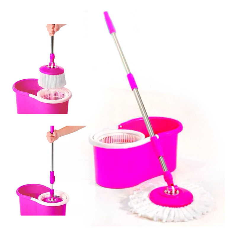 Mopa Trapeador Giratoria 360 Facil Y Rapido Metalica Variado