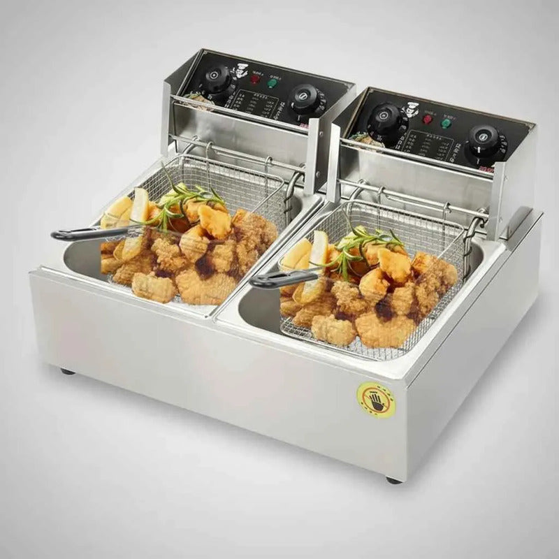 Freidora De Aceite Doble Canasto Plateado 5.5lts R.5221 Plateado 50 Hz/ 60 Hz