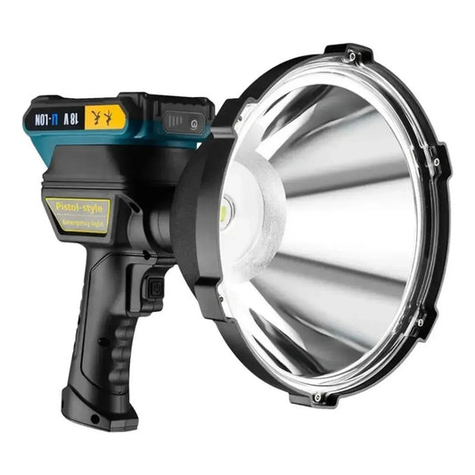Foco Led Portátil Recargable 100w Minero Trabajador 12v/220v Rojo Blanco Frío