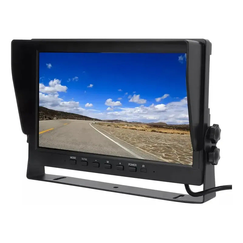 Kit 4 Cámaras De Seguridad Para Camión Dvr 7 Pulgadas Hd Negro