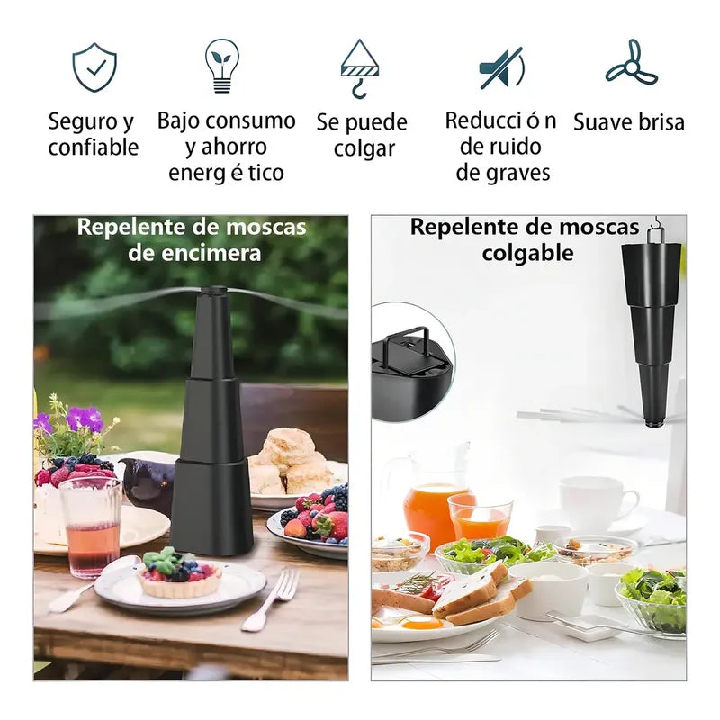 Pack De 4 Ventiladores Repelentes Para Moscas - Portátiles Y Silenciosos