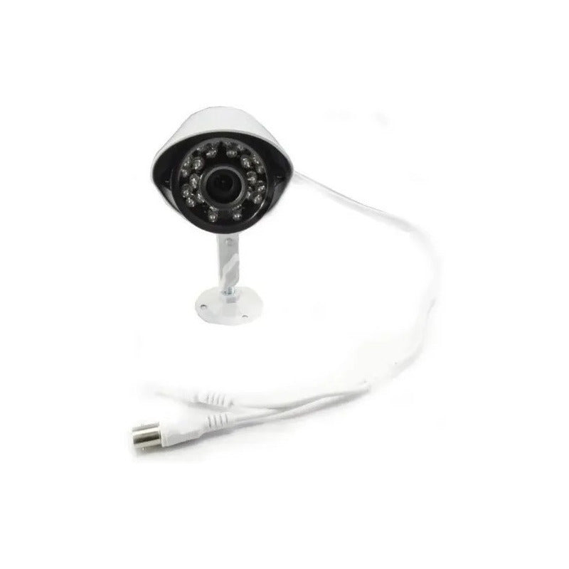 Kit Dvr Con 4 Cámaras De Seguridad Interior Y Exterior Blanco
