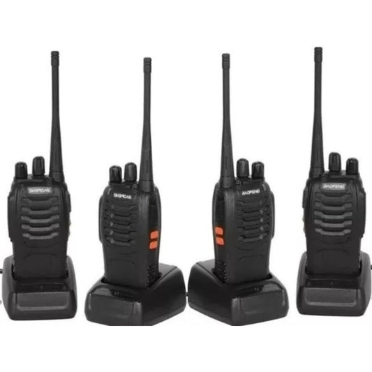 Radios X4 Walkie Talkie Baofeng 888s 16 Canales 5km Alcance