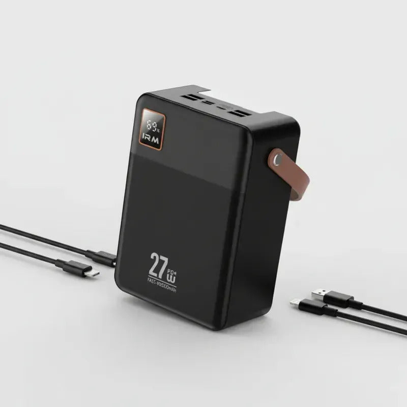 Power Bank Banco De Energía Alta Capacidad 80000mah Linterna Negro