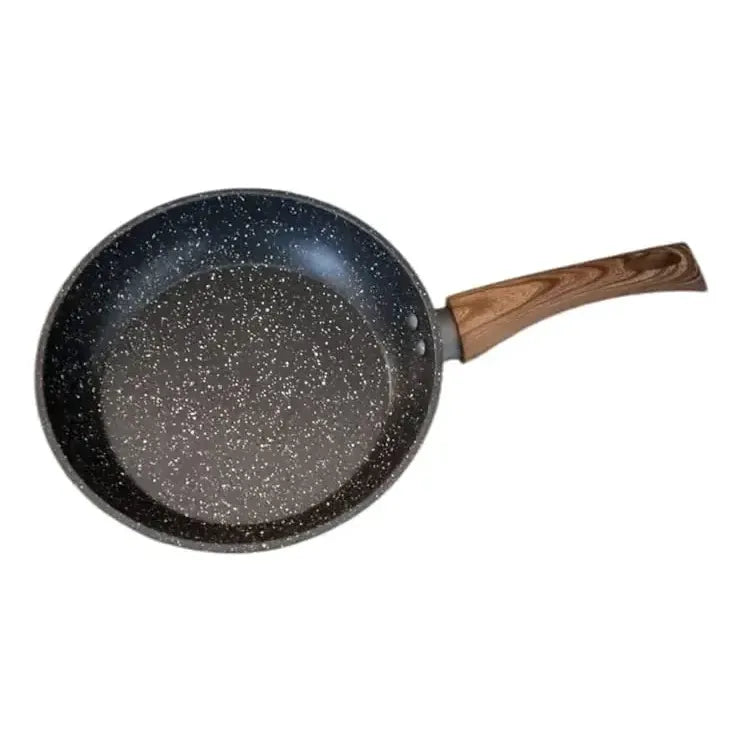 Sartenes De 20 - 24 Y 28cm Granito/madera Antiadherente Negro