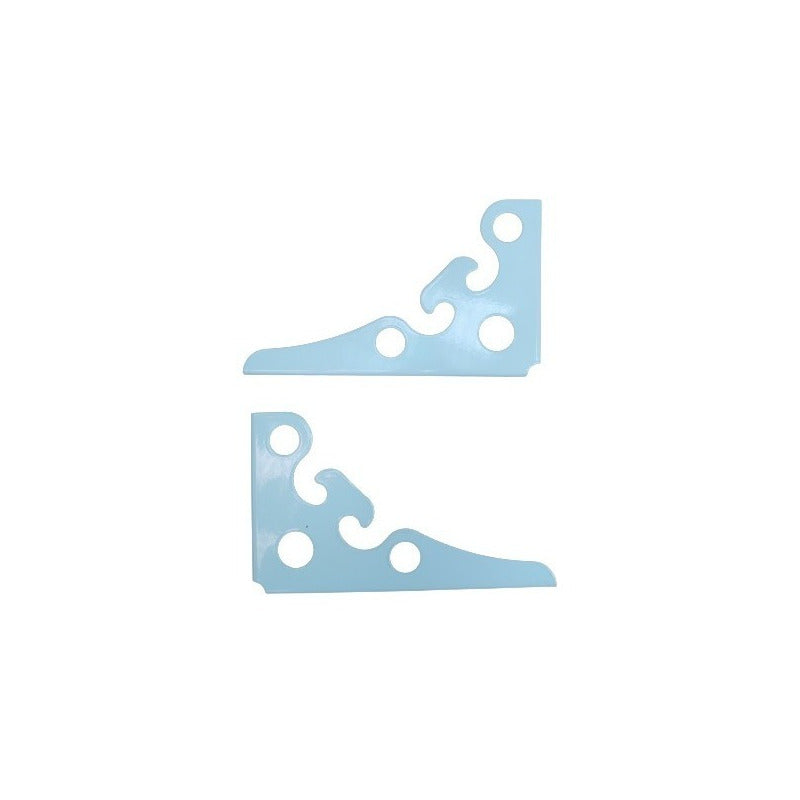 2 Soportes Ángulos Triangulares De Metal Resistente Colgador Blanco