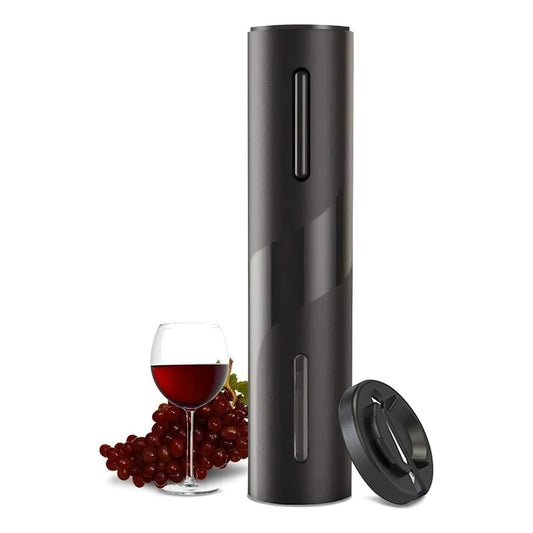 Sacacorchos Eléctrico Automático Vino Negro + 4 Pilas Aa