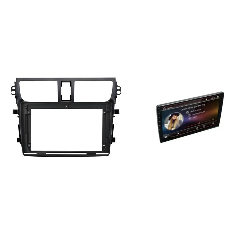 Kit Multimedia: Bisel Radio Suzuki Celerio 2015-2021 Negro + Pantalla Táctil 9 Gps/wifi/waze