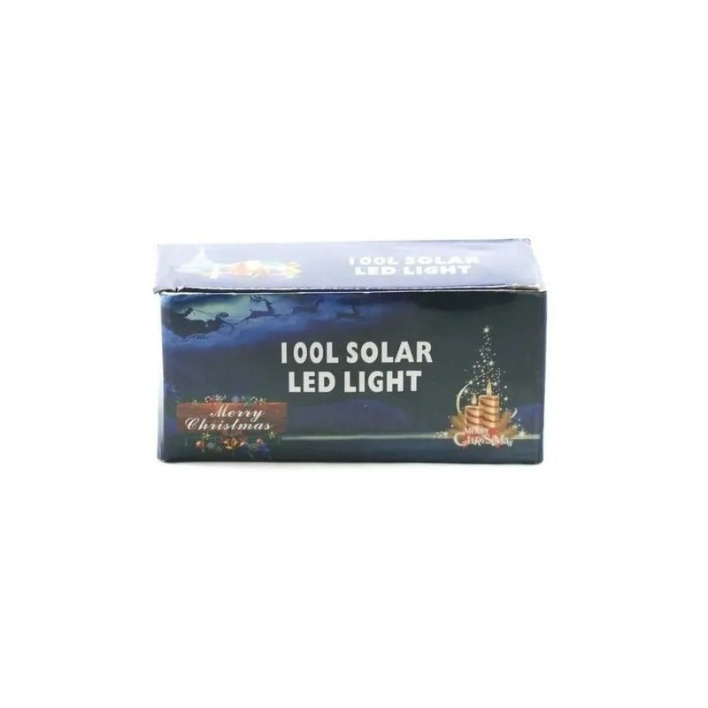 Pack X3 Luces Solares Navidad Guirnalda 10 Metros 100 Led