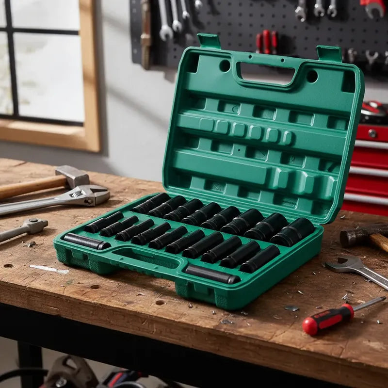 Set 20 Dados De Impacto De 1/2 Para Mecánica 8mm Hasta 32mm Negro