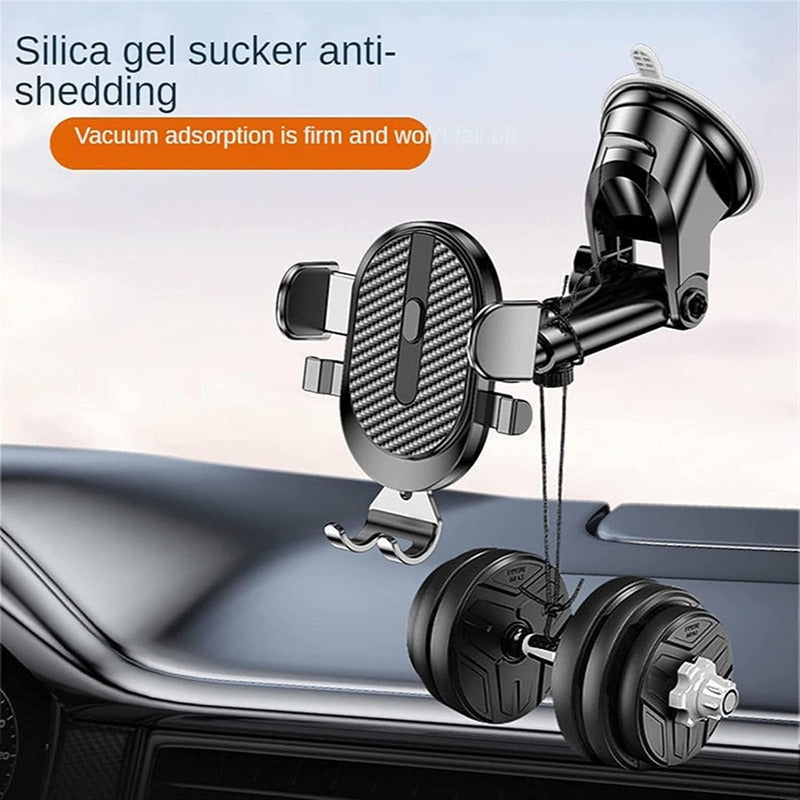 Soporte Celular Auto Porta Teléfono Brazo Ajustable Largo  Negro