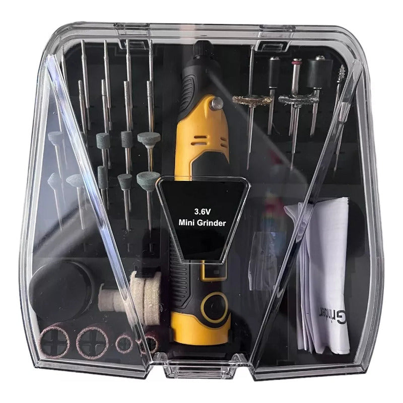 Mini Dremel Inalámbrico Recargable 3.6v Maleta 35 Piezas