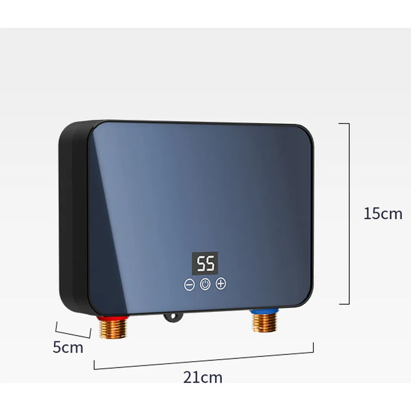 Calentador De Agua Eléctrico Agua Digital Instantánea Gris Glp