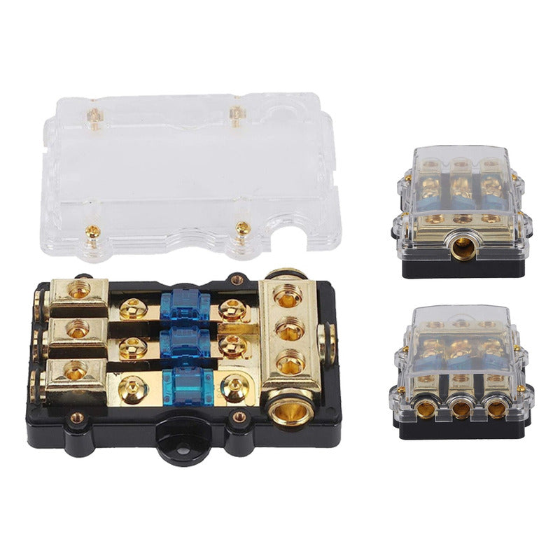 Bloque De Distribución Negativo Portafusibles 3 Vías