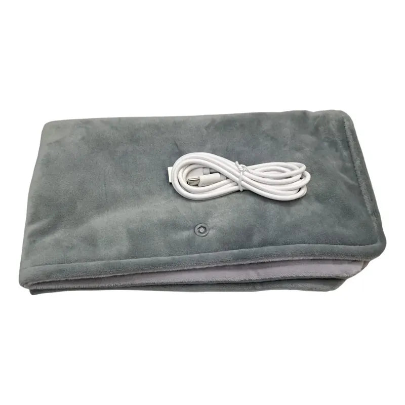 Almohadilla Manta Calienta Cuerpo Manos Espalda Usb 5v Gris Guatero/manta