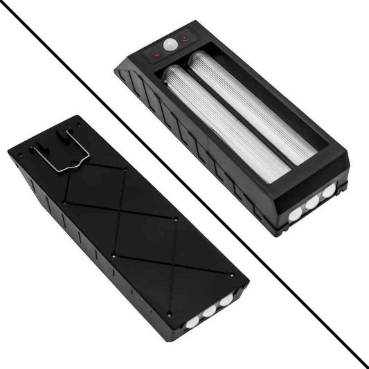Lampara De Pared Aplique Solar Led Colgante Doble Luz 18w