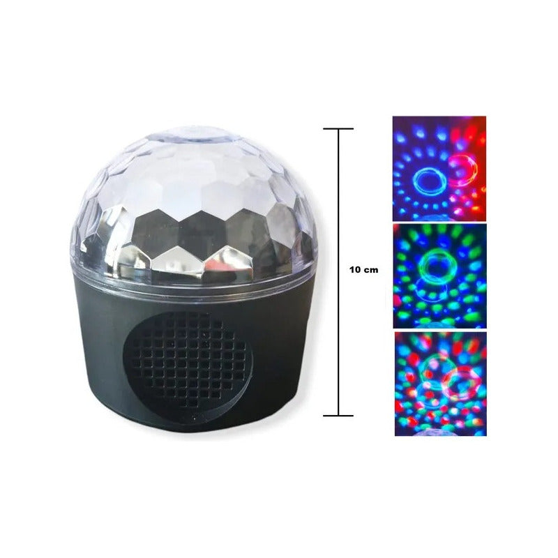 Parlante Proyector Bluetooth Bola Disco Luces Led Fiesta