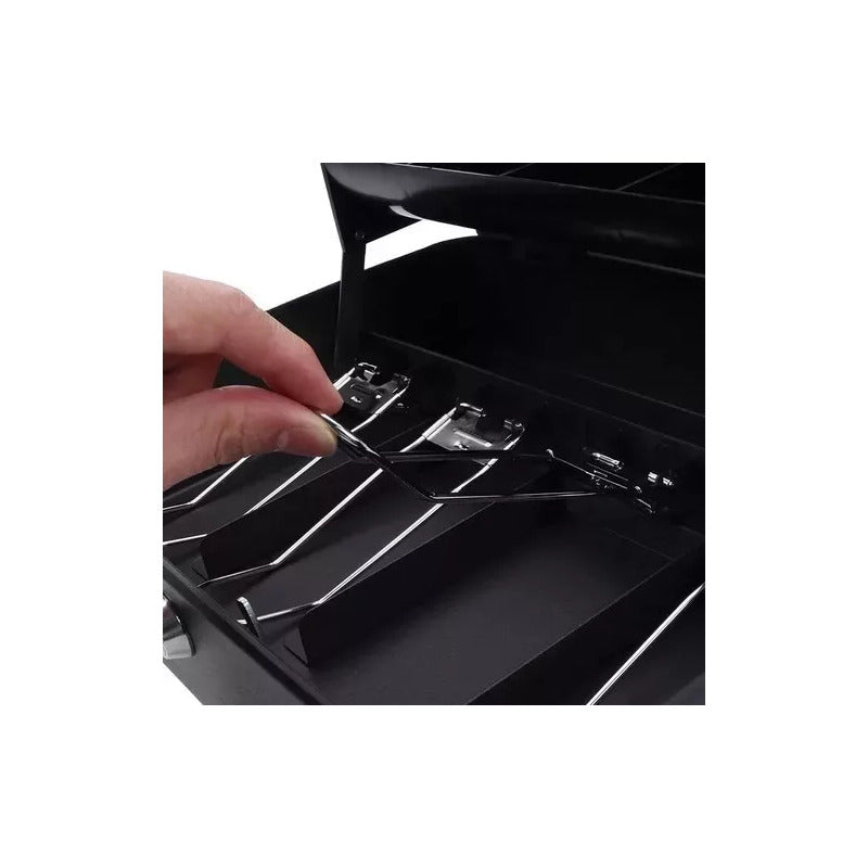 Caja Organizadora De Dinero Billetes Con Llave De Seguridad  Negro