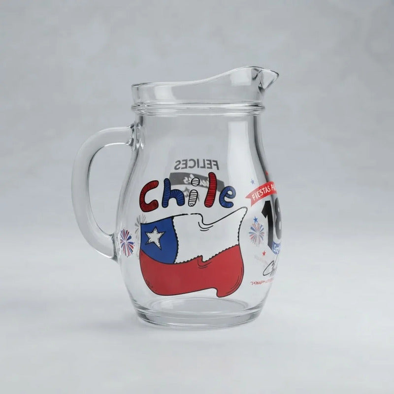 Set 4 Vasos Lorito Viva Chile 500ml Terremoto Fiesta Patrias Agua