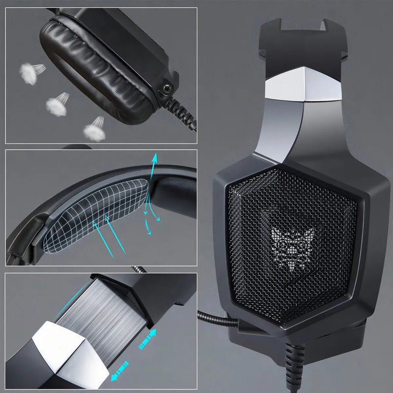 Audifonos Gamer Con Microfono Ps4 X One-s-x Switch Pc Telf Rojo Con Negro