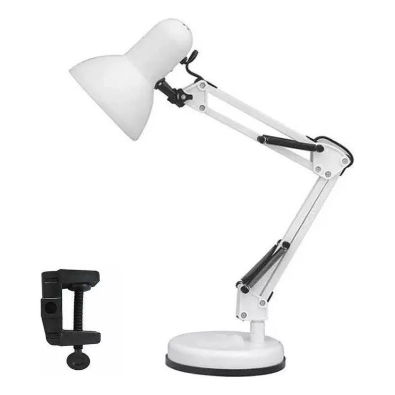 Lámpara Mesa Flexible Ajustable Blanco O Negro Articulada