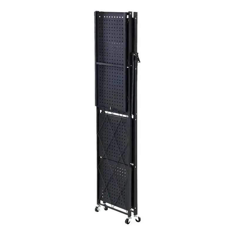 Estante Organizador Plegable 5 Niveles Ruedas Cocina Living Negro