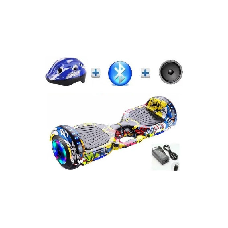 Hoverboard Smart Balance Con Casco Batería Bluetooth Y Luces