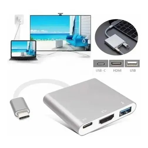 Adaptador Usb-c Hdmi 3 En 1 1hdmi, Usb Y Tipo C