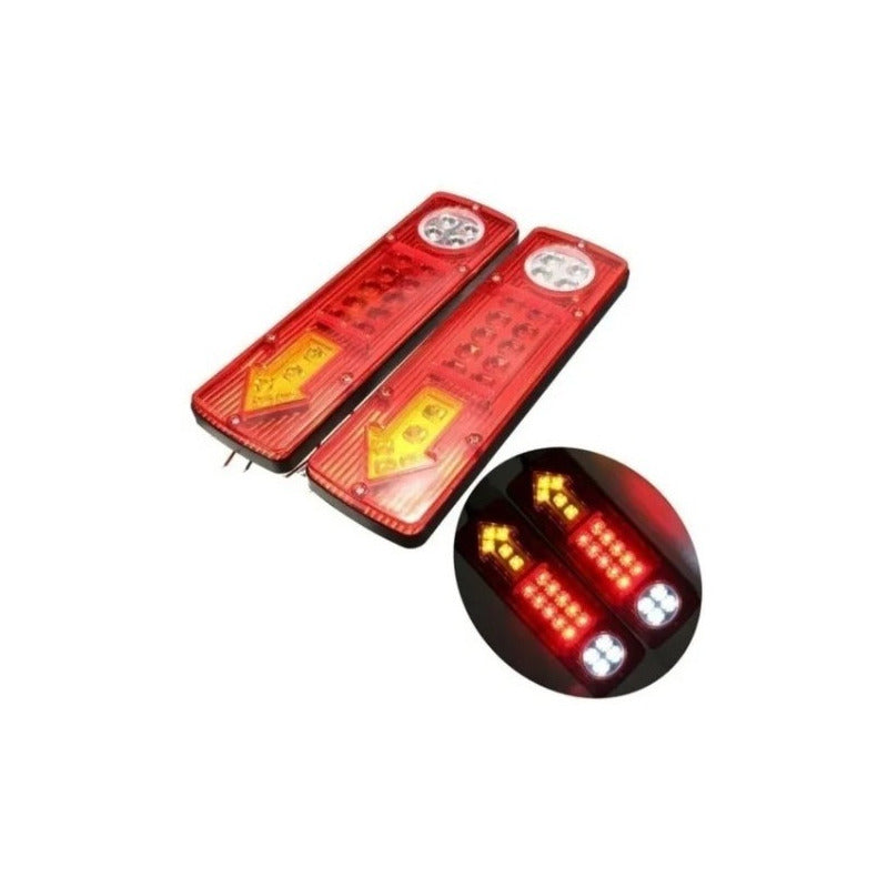 Stop X2 Led Reversa Cruce, Tricimoto, Camion, Remolque Grua