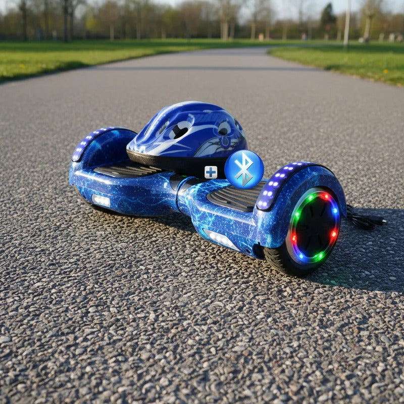 Hoverboard Smart Balance Con Casco Batería Bluetooth Y Luces