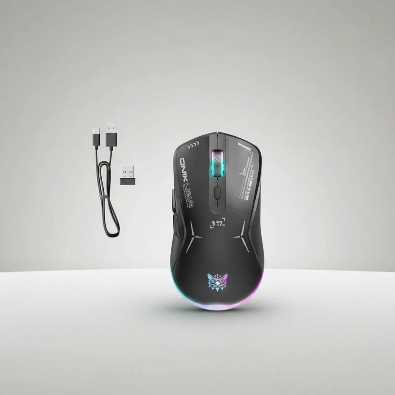 Mouse Recargable Gamer Inalámbrico D5 3.0 Usb 3600 Dpi Negro