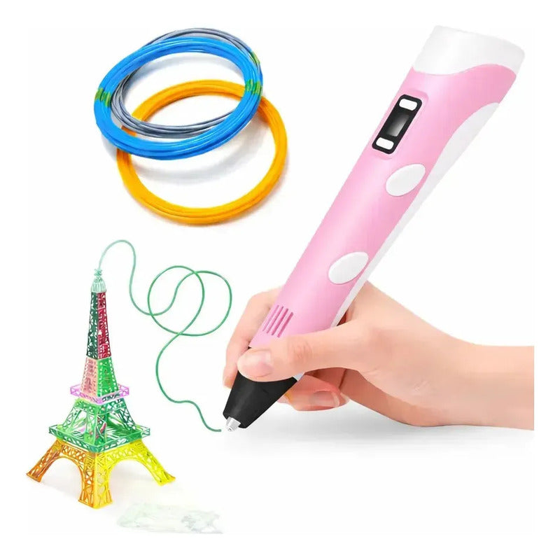 Lápiz De Impresión 3d Recargable + 20 Filamentos Variados