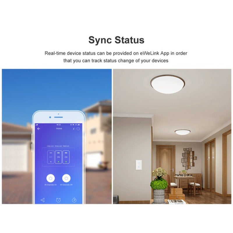 Interruptor Wifi De Pared Sonoff De 1 Canal Blanco