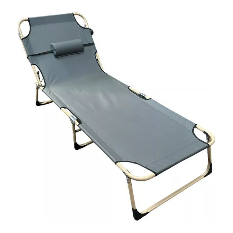 Silla Plegable Reposera Para Playa Y Camping Alta Plegable Al Azar