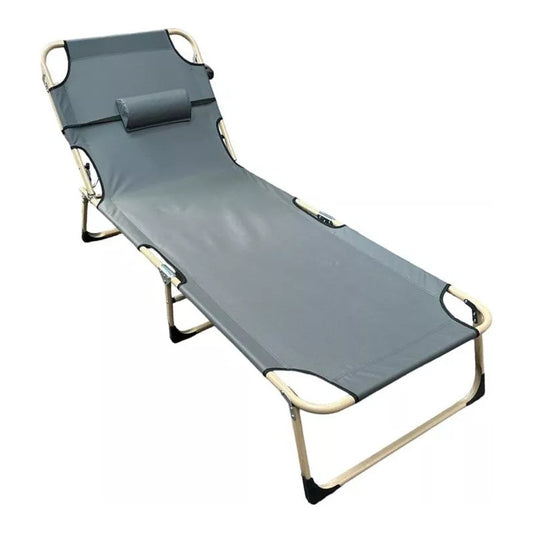 Silla Plegable Reposera Para Playa Y Camping Alta Plegable Al Azar