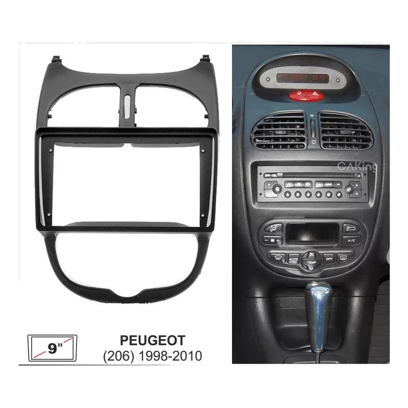 Bisel Adaptador Radio 9pul Peugeot 206 Todos Los Años