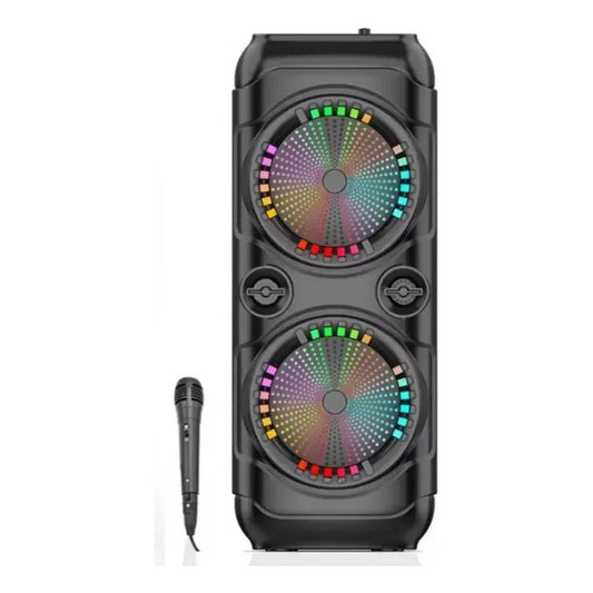 Parlante Bluetooth Portátil Tecnohogar Con Led Y Micrófono 65cm